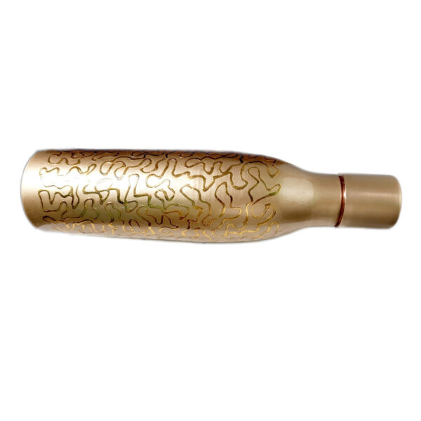 Designer Copper Water Bottle (Handcrafted Golden Meena), Certified & Tested 2 | copper water bottle luxury