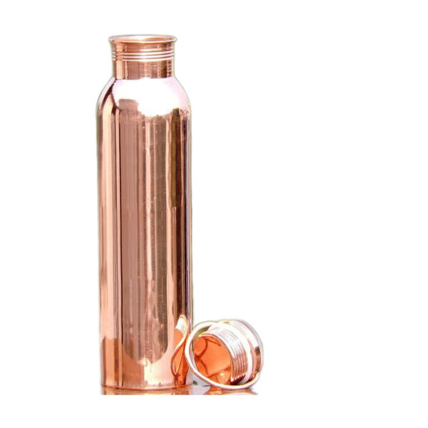 Plain & Hammered Bronze Copper Bottle Combo, Certified & Tested 2 | ultra plain copper water bottle