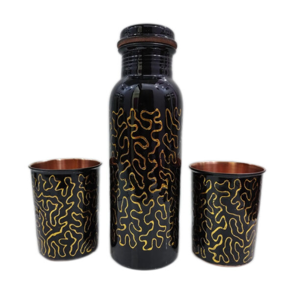 Copper Bottle With Glass Gift Pack, Certified & Tested 1 | copper bottle with glass gift pack