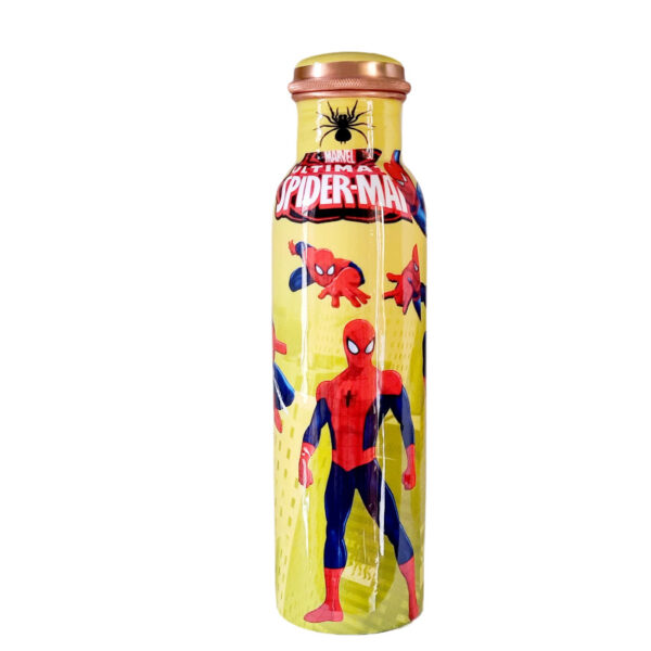 Cartoon Printed Copper Bottle And Glass Set, Certified & Tested 3 | cartoon printed bottle