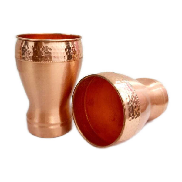 Pure Copper Glass Pack of 2 2 | a copper cup with a copper rim